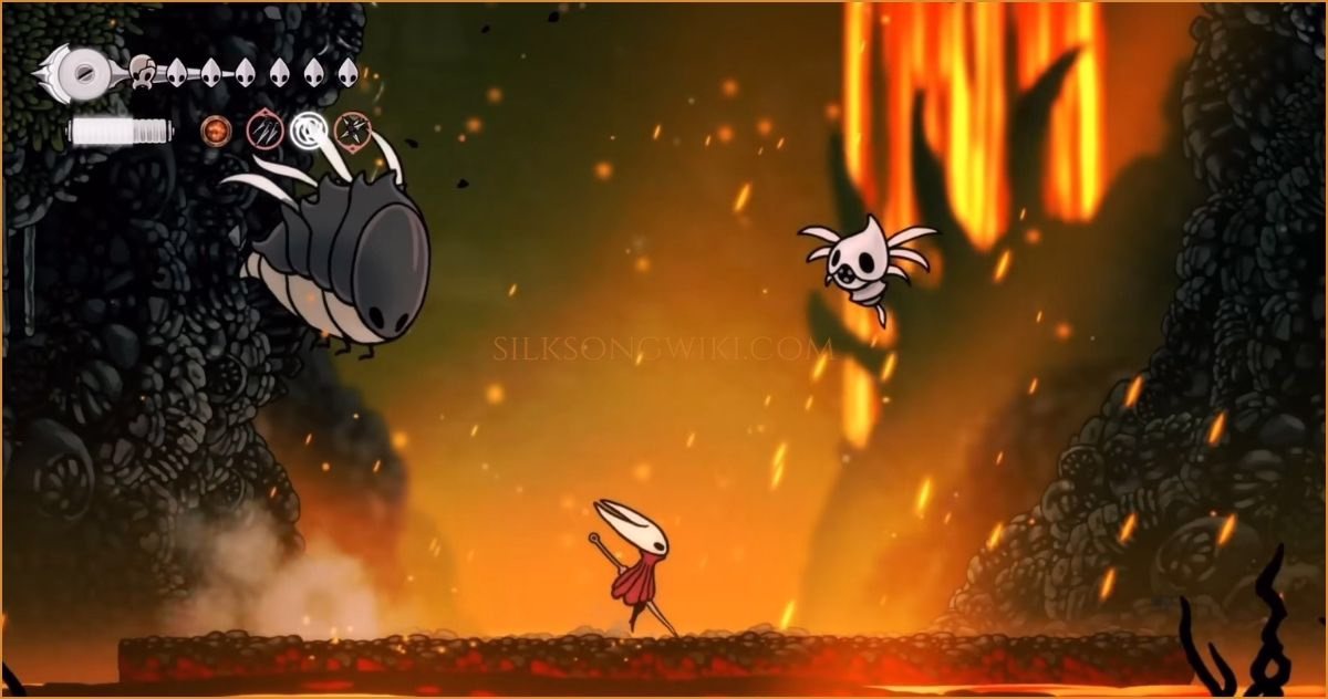 The summoned bugs in the Far Fields fight shoot magma projectiles.