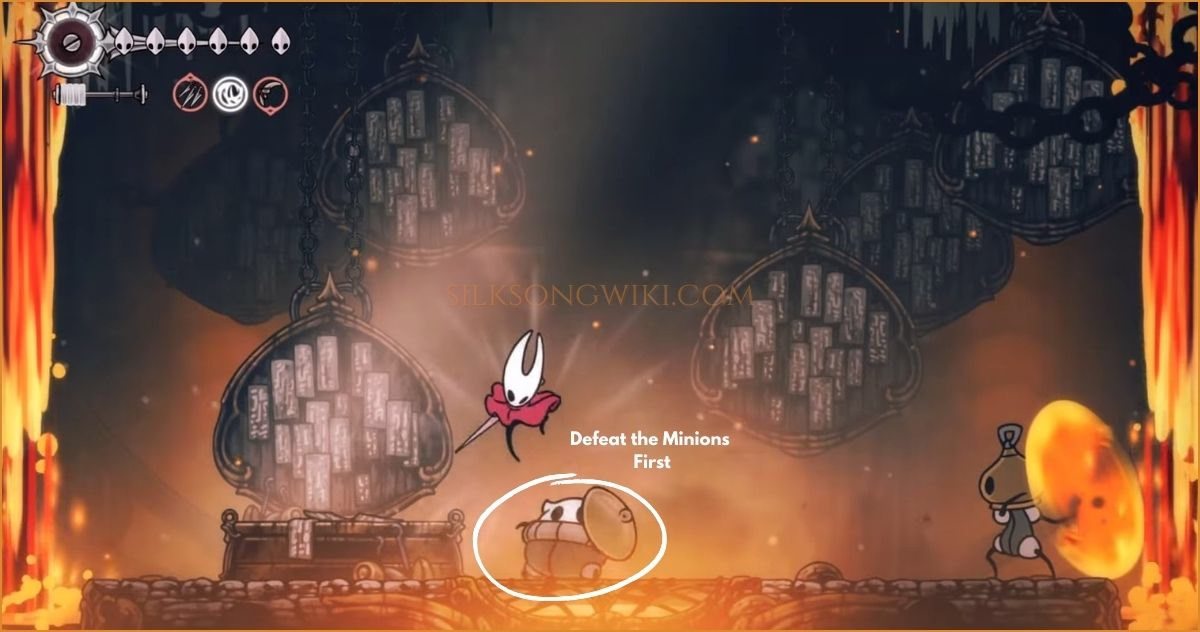 A Shield Minion in the Forebrothers boss arena.