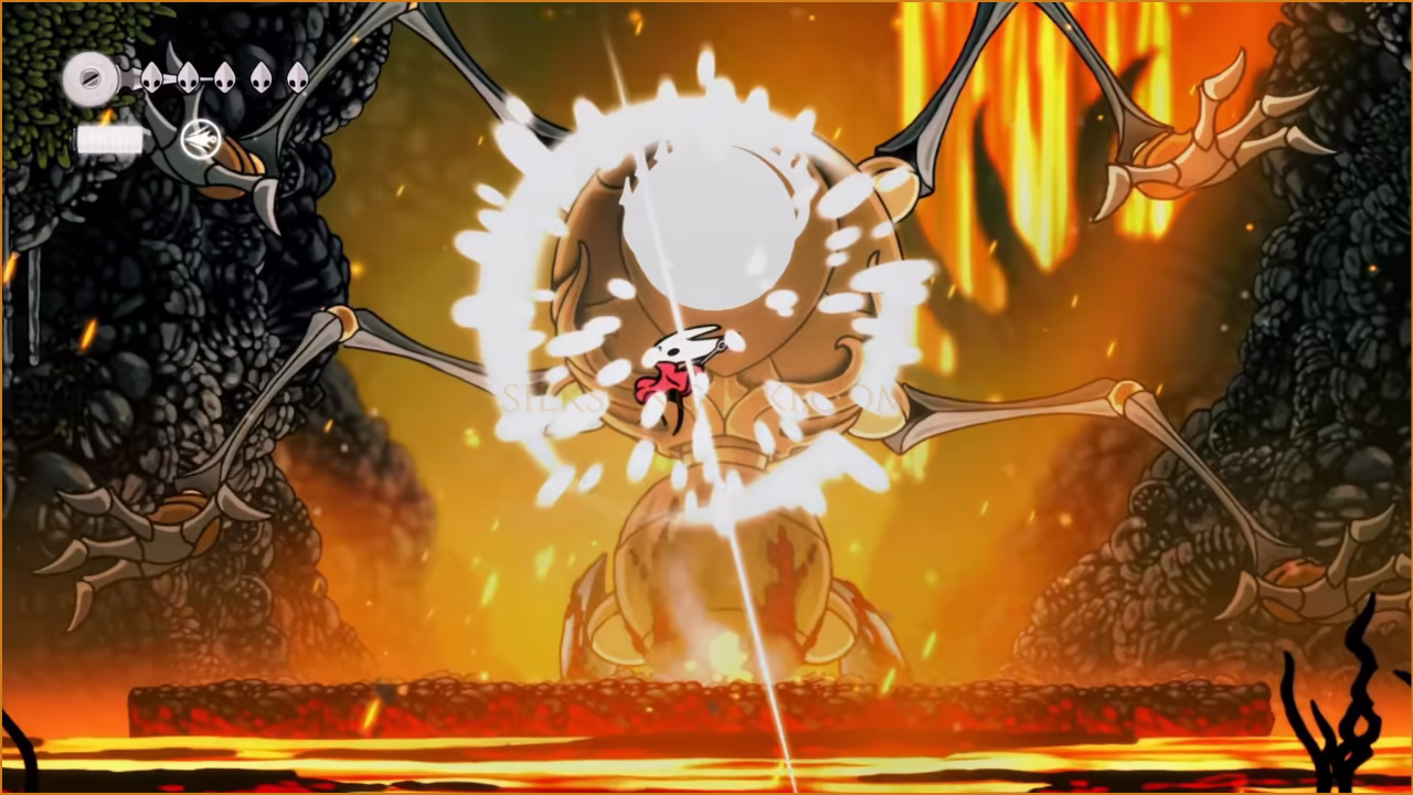 Fourth Chorus boss stun: attacking the head weak point during combat.