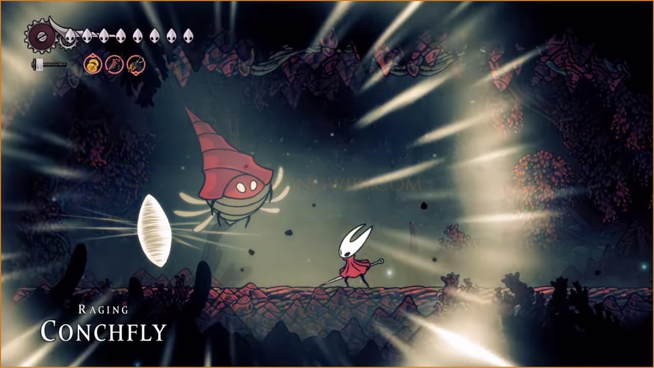 Screen shot of Raging Conchfly boss arena