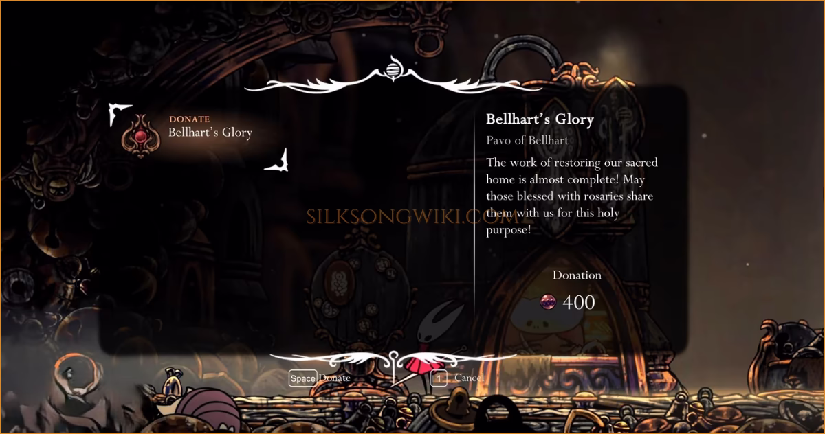 Choosing the quest on the Wishwell list.