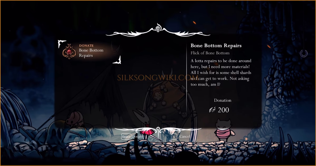 Flick’s Wishboard under construction in Bone Bottom Camp.