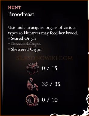 Broodfeast quest overview in Hollow Knight Silksong