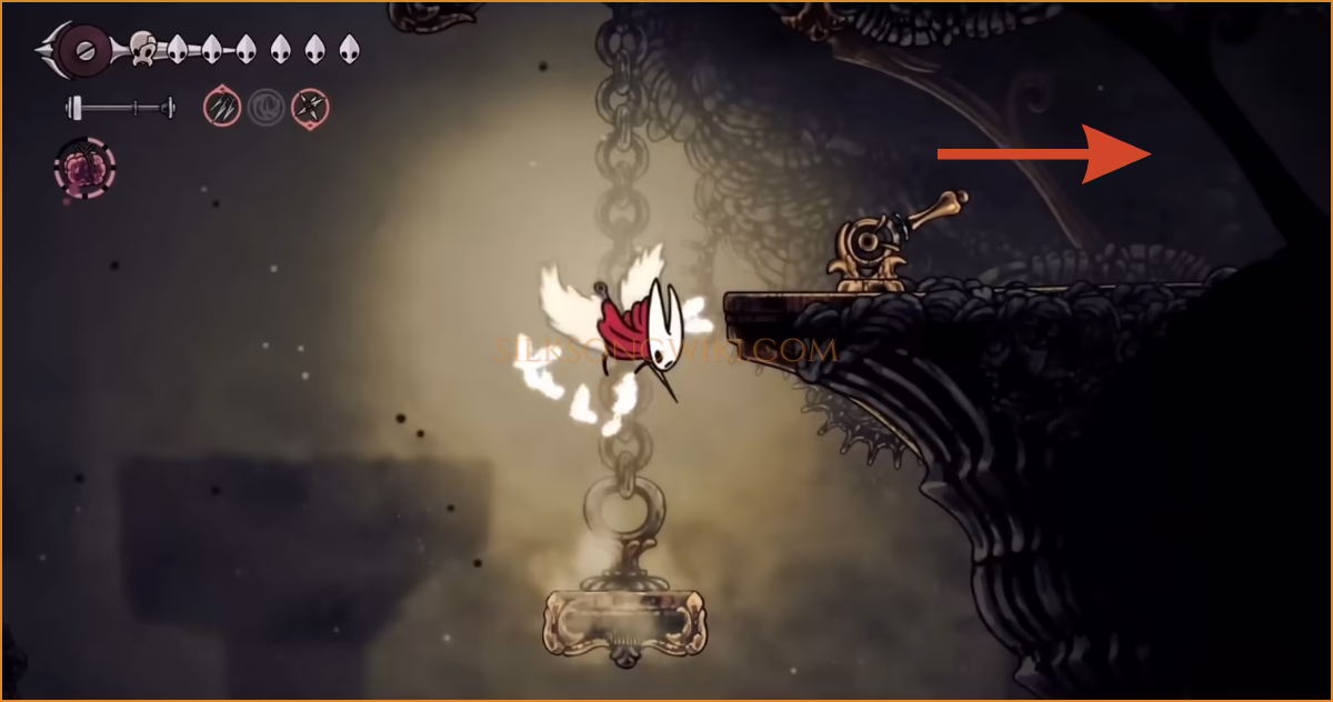 Using the shortcut lever in Blasted Steps.