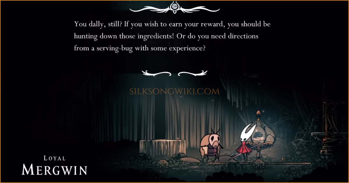 Delivering the Courier’s Rasher to Loyal Mergwin.