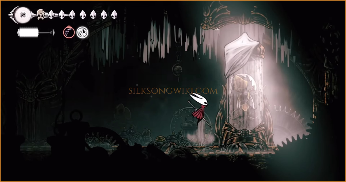Hornet discovers the dormant Second Sentinel in a hidden chamber.