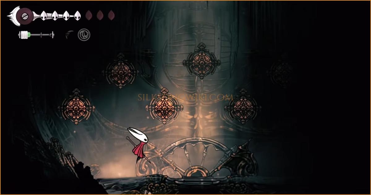 A bell puzzle room in the Whispering Vaults.