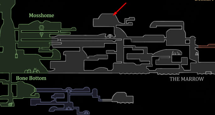 Map showing the specific location of the second Flintbeetle in Upper Marrow.