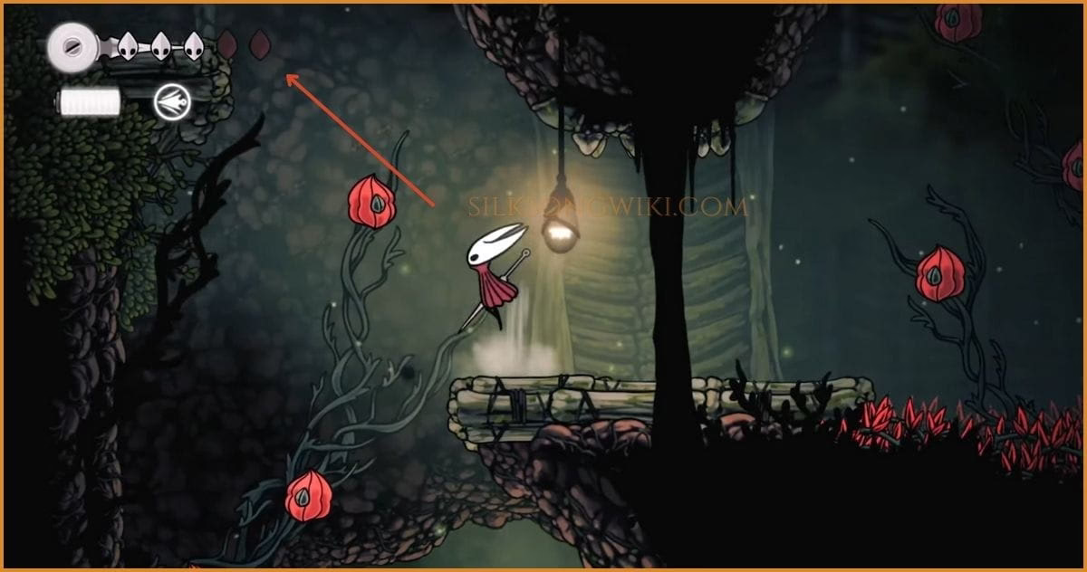 Pogo-jumping on red flowers to ascend.