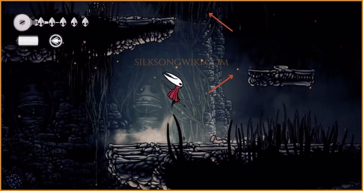 The platforming path leading up to the Flea in The Marrow.
