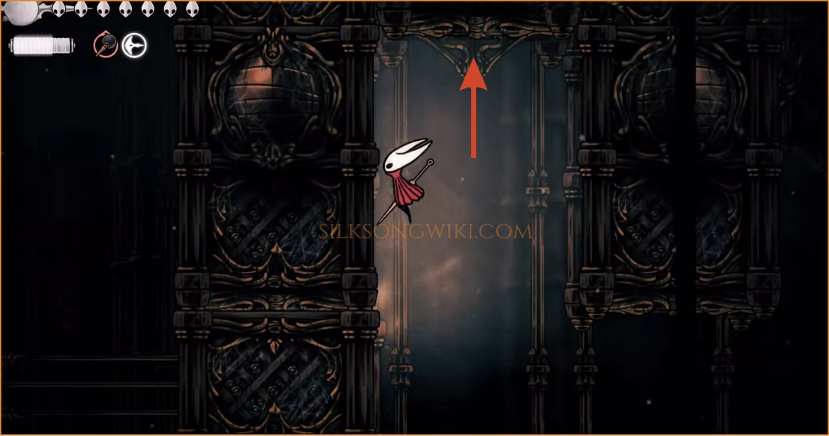 The first step of the puzzle: hitting the top box to the left.