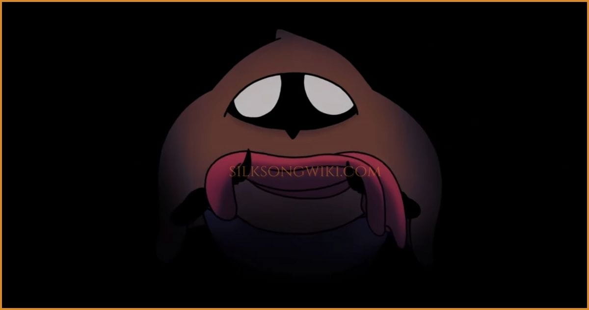 A cutscene showing the Seamstress presenting the finished Drifter's Cloak to Hornet.
