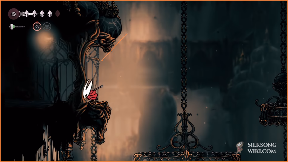 The entrance to the dark, hidden room in the Coral Chambers where Jubilana is hiding from attackers.