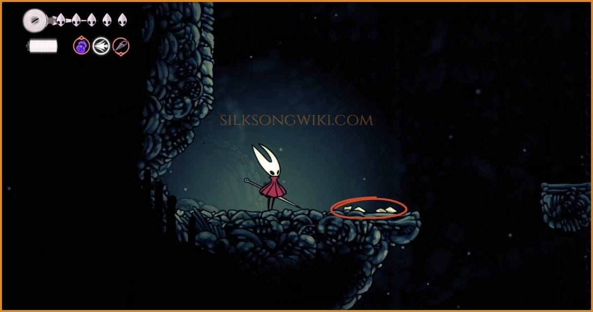 In-game screenshot of Tipp's location in Bone Bottom, surrounded by two enemies.
