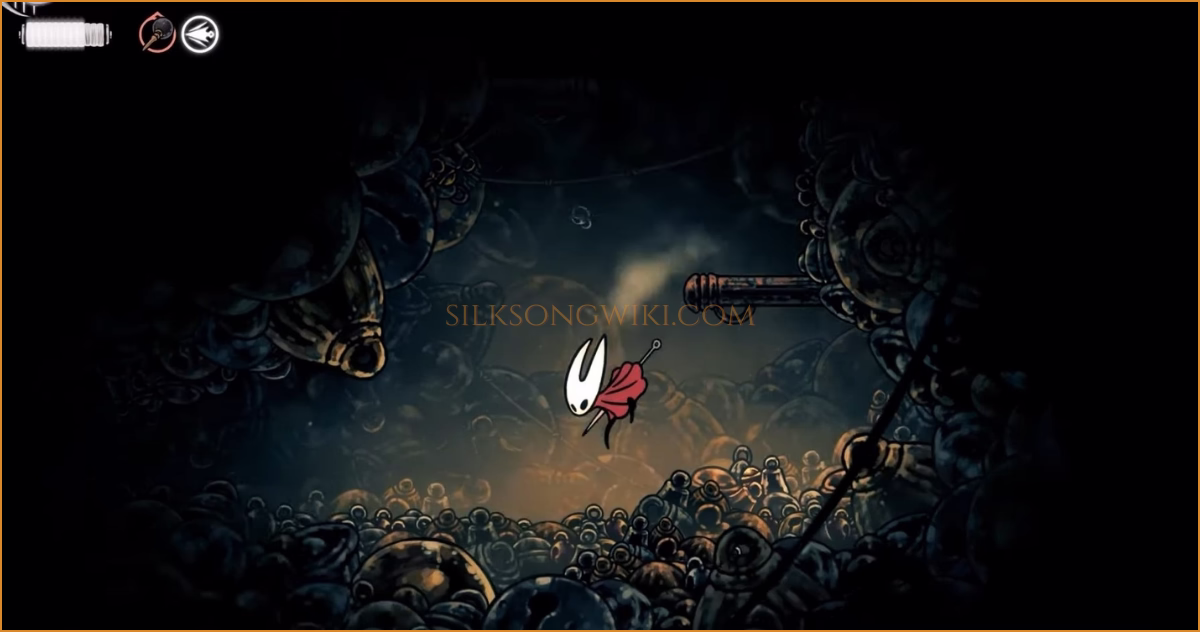 A view of the treacherous paths inside Bellhart's southern tunnels where Silver Bells can spawn.