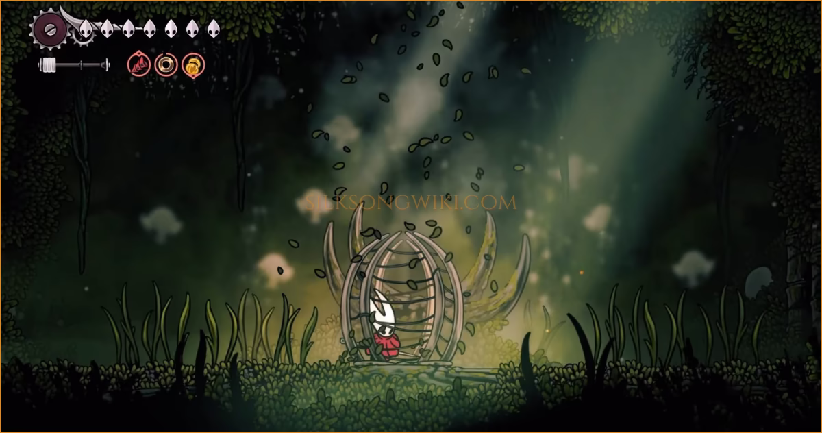 Falling through the final trap into Gurr the Outcast's hidden lair.