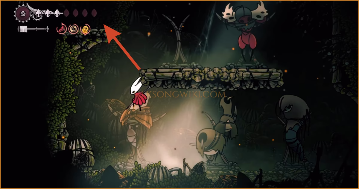 Entering the trophy room to the left of the boss arena.