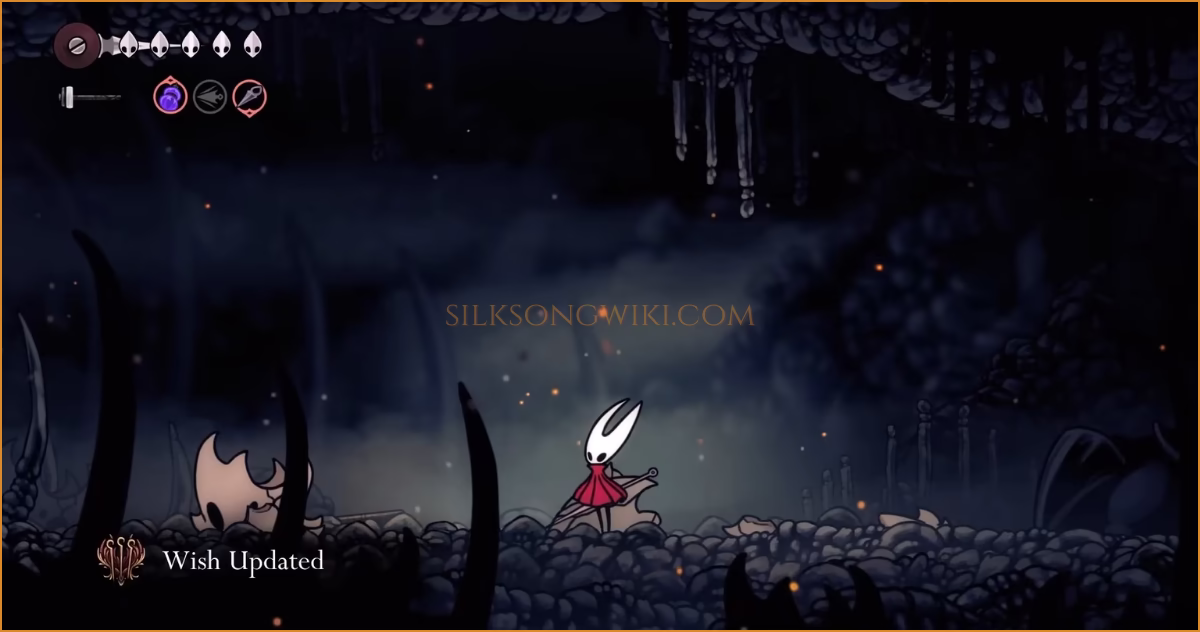 The "Wish Updated" screen after defeating the Skull Tyrant.
