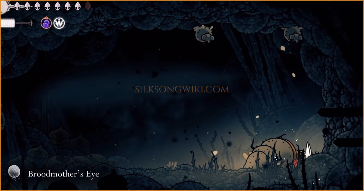 Hornet picking up the Broodmother's Eye item, causing the wish to update.