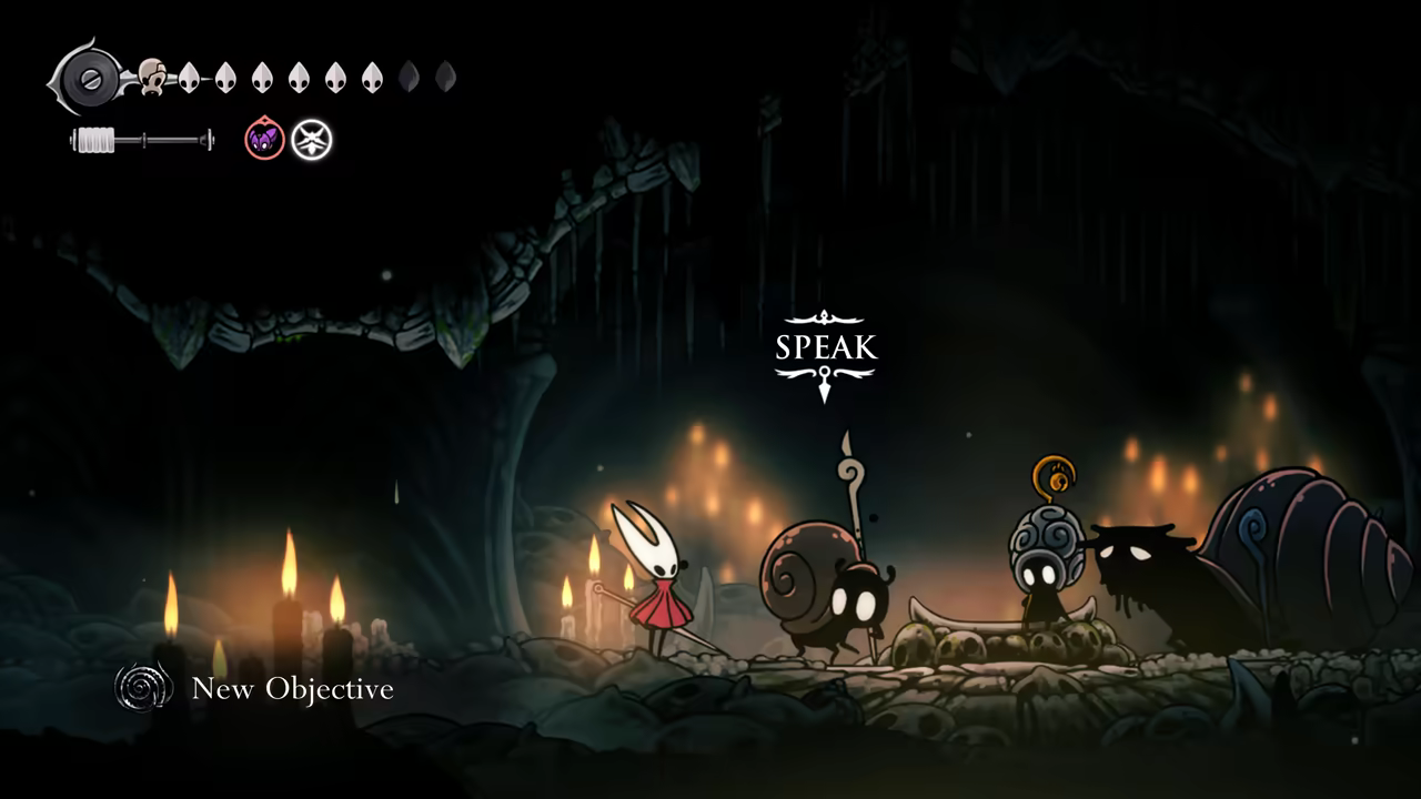 Unlocking the next story objective with the snails.