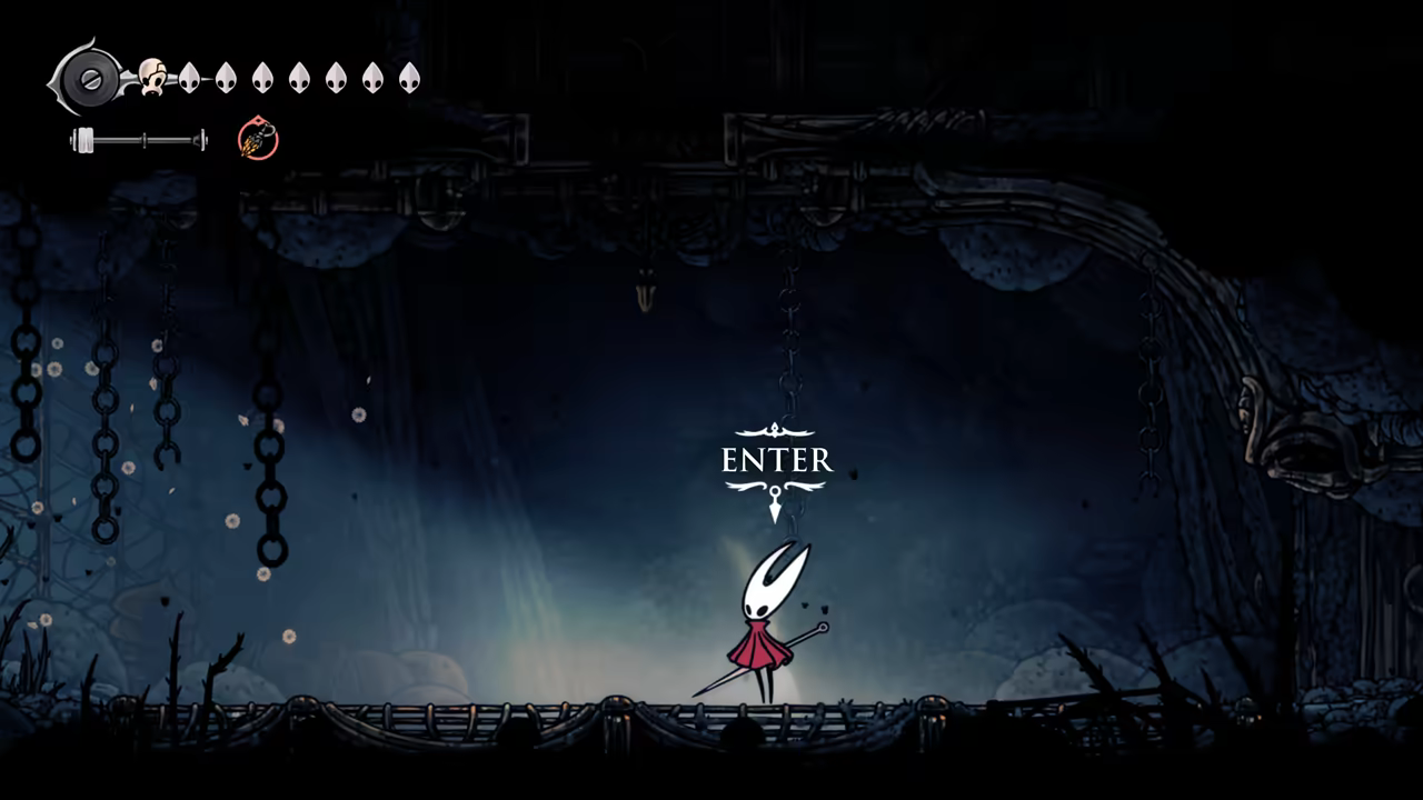 Fighting the mini-boss in The Slab.