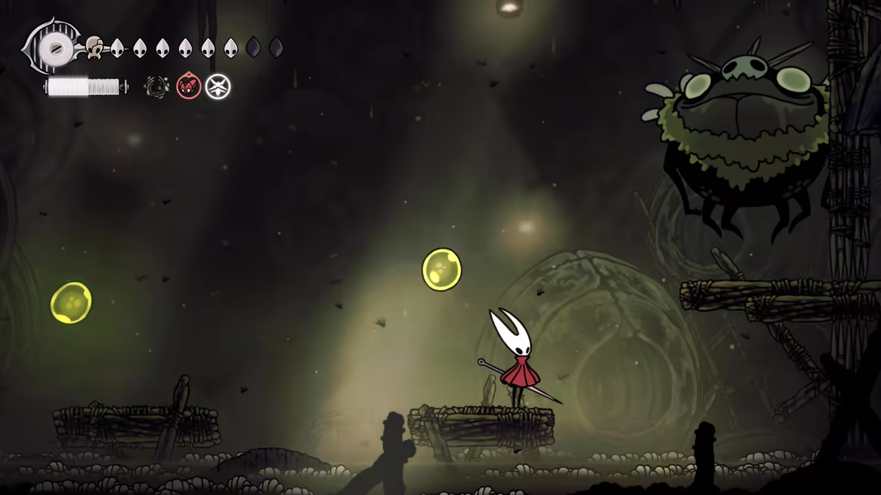 Attacking the boss from the safe zone.