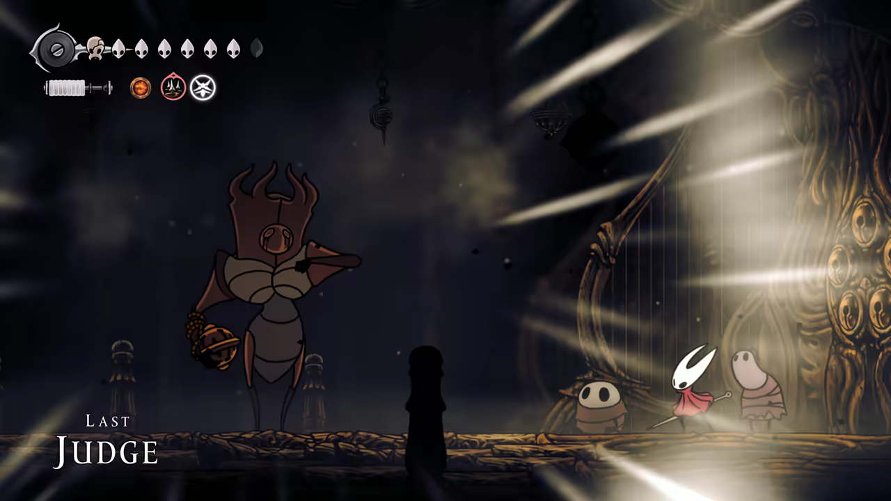 Fighting the Last Judge boss.