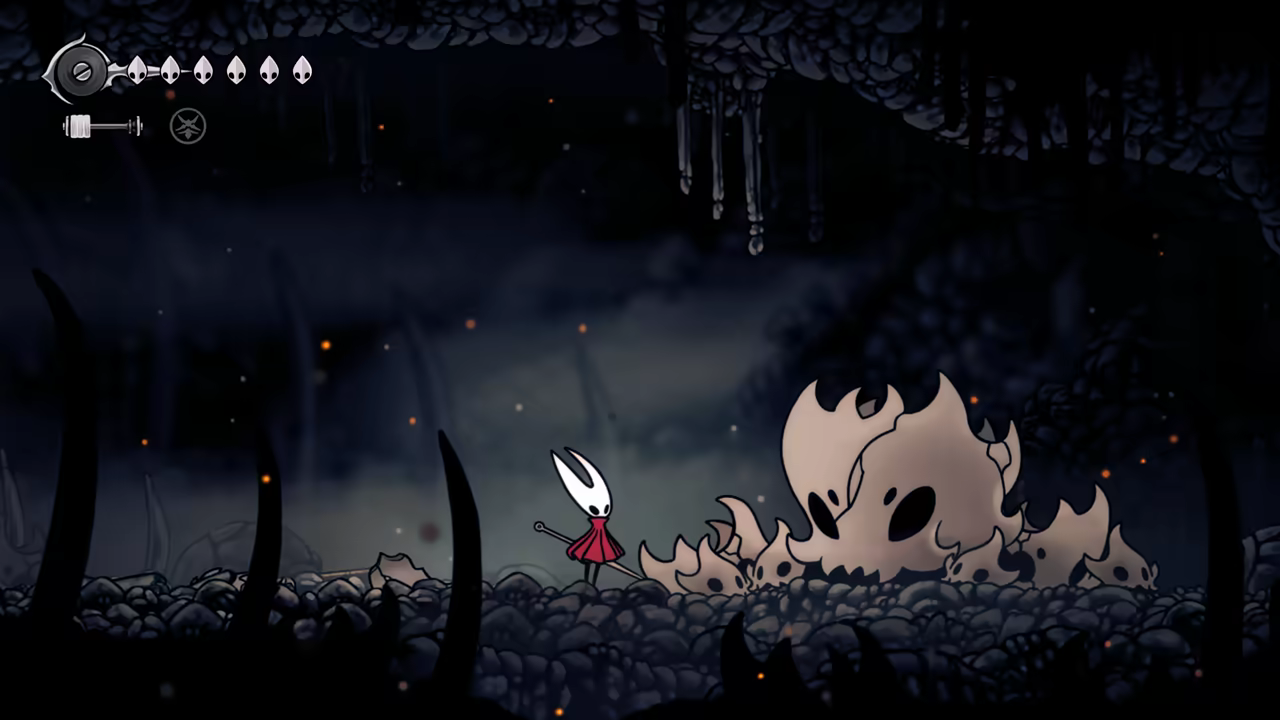 Fighting the Skull Tyrant boss.