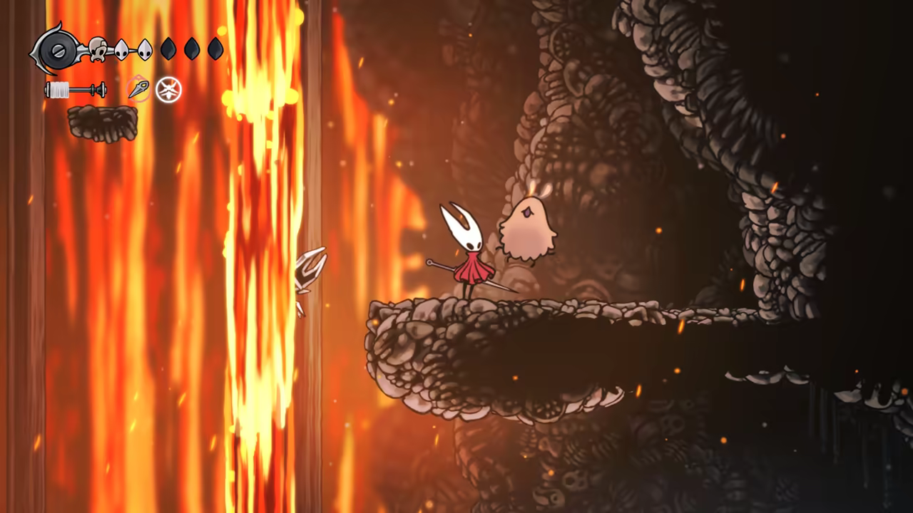 Using double jump to easily reach the second flea.