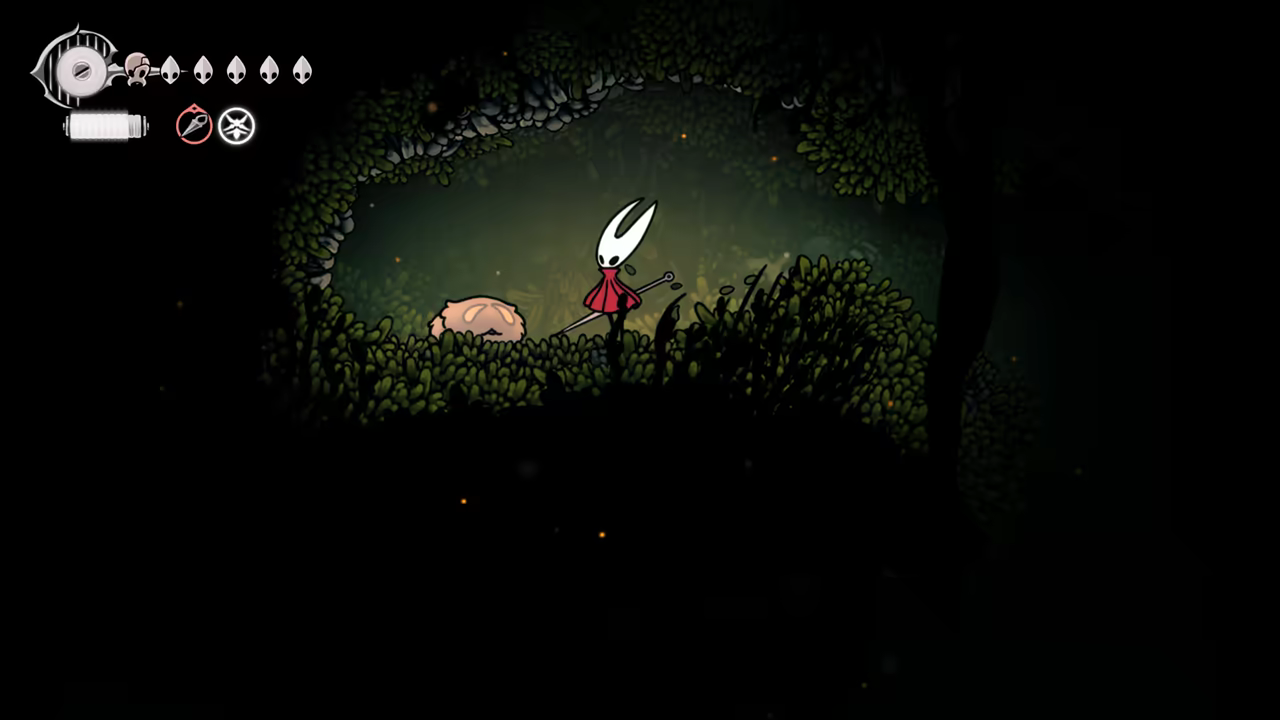 Finding the second lost flea at the top right of the area.