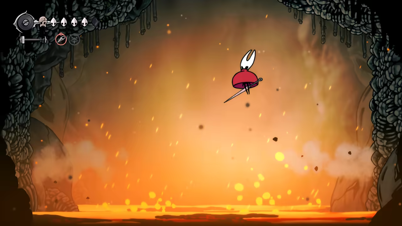Navigating the rising lava.