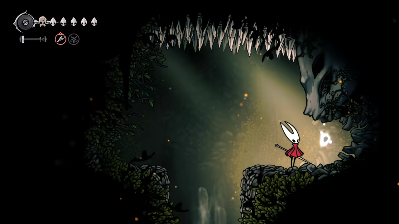 Collecting the mask shard after the lava sequence.