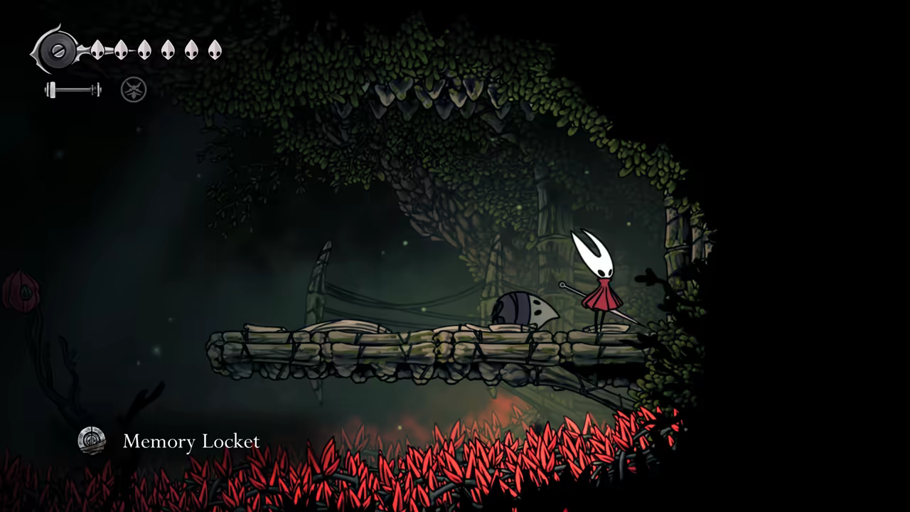 Collecting the Memory Locket in the bottom-right of the area.