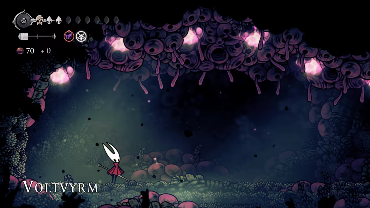 Fighting the Voltvyrm boss.