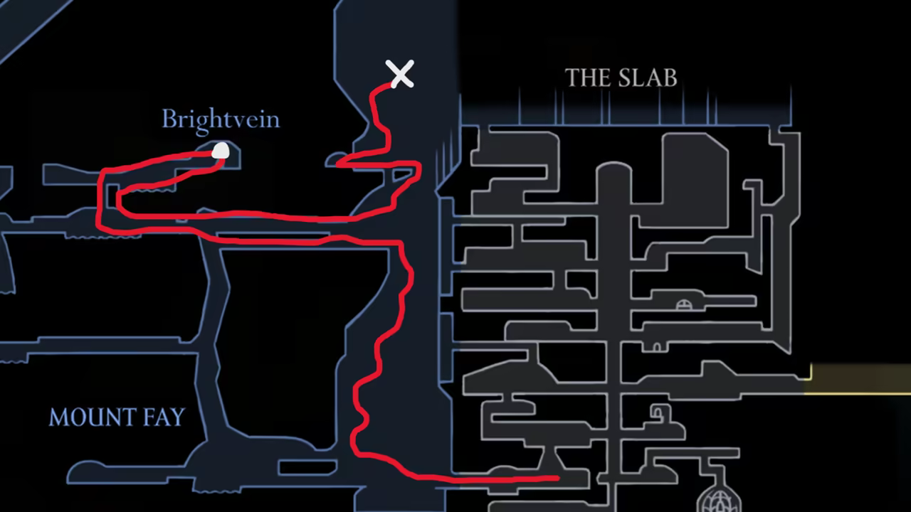Map showing the route for the Act 3 Cleanup section.