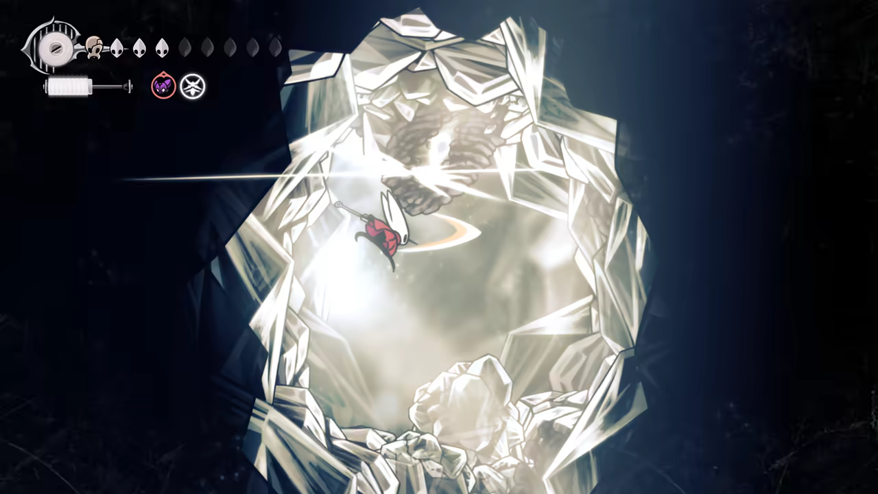 Collecting the mask shard.