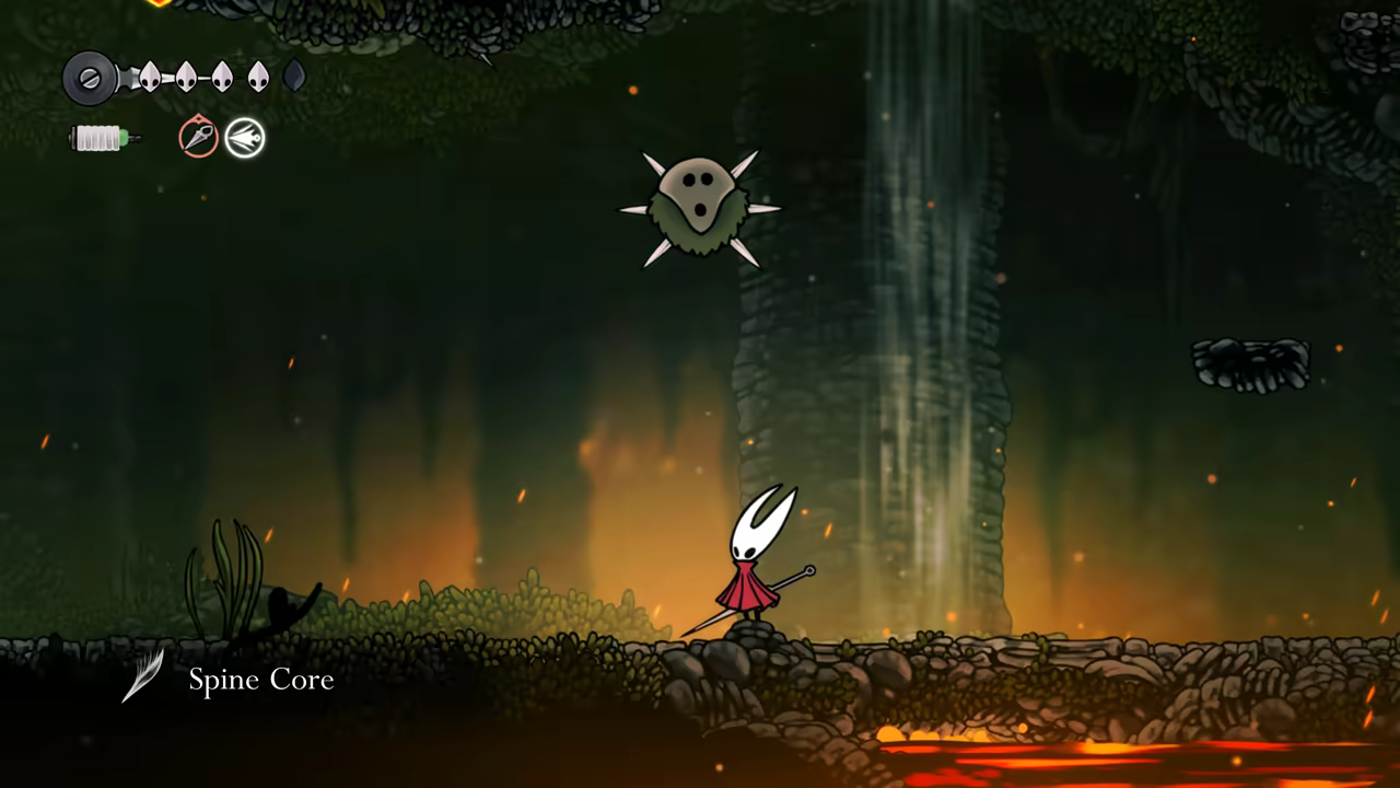 Farming the respawning enemy for Spine Cores.