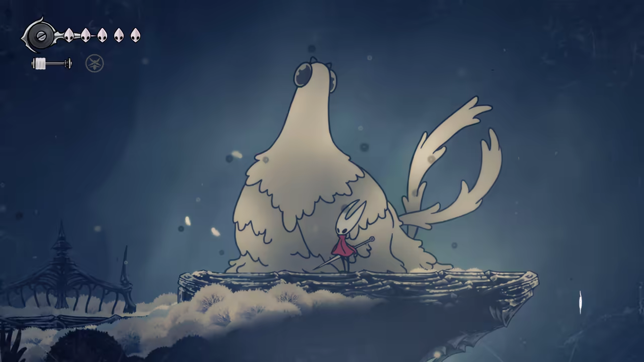 Acquiring the double jump ability at the peak of Mount Fay.
