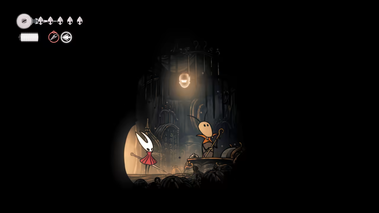Getting the first needle upgrade from the blacksmith.