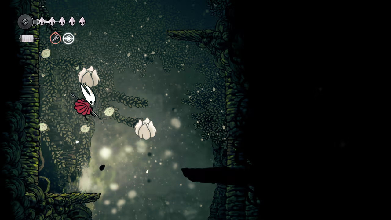 Parkour section with a pogo-able flower.