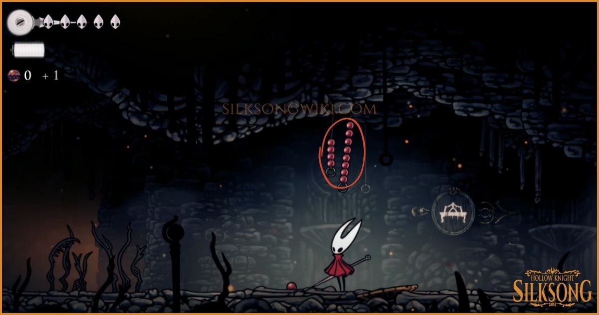 Hornet fighting a wave of enemies in a sealed arena in Bone Bottom.